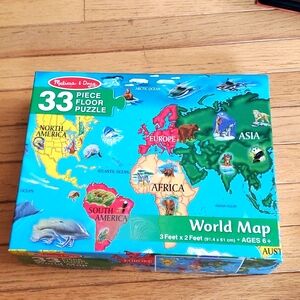 World map 33 piece floor puzzle